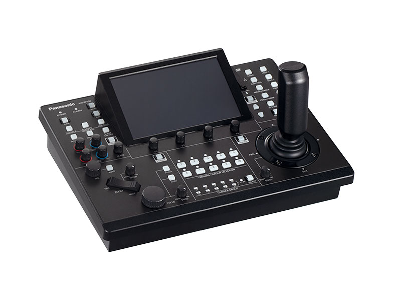 Panasonic AW-RP150GJ Remote-Kamerasteuereinheit für PTZ-Kameras, schwarz, mit großem Joystick, breiter Tastenanordnung und großzügigem Display - professionelle Fernbedienung für Videoproduktionen, ideal zum Mieten oder Kaufen.