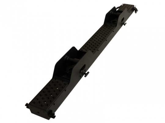 LEDCON SL-3,75 Flying Bar Double Gebrauchtware - robuster, rechteckiger Metall-Hängehalter mit mehreren Montagelöchern, ideal für sichere LEDCON LED-Modul-Montage oder Traversensysteme; das gebrauchte Montagebügel ist vor weißem Hintergrund zu sehen.