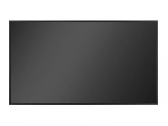Legamaster DISCOVER 2 DIS-5510, 55 Zoll Professional Display - großes, flaches Monitorpanel mit schwarzem Rahmen, Vorderansicht auf weißem Hintergrund. Der Bildschirm ist ausgeschaltet und zeigt eine dunkle, spiegelnde Oberfläche. Ideal für Kauf oder Miete. SEO-Schlagwörter: Legamaster DISCOVER 2 DIS-5510, 55 Zoll Professional Display kaufen.