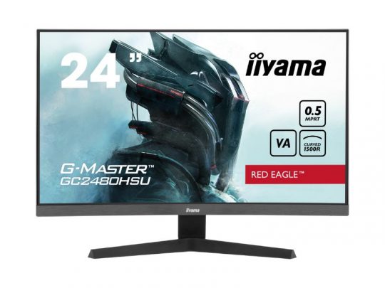 Das Bild zeigt einen Bildschirm. iiyama GC2480HSU-B1 - Produktbild. 