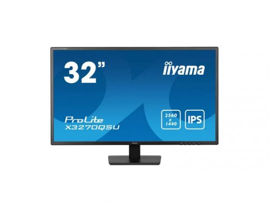 Das Bild zeigt einen Bildschirm. iiyama X3270QSU-B1 - Produktbild. 