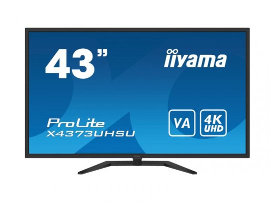 Das Bild zeigt einen Bildschirm. iiyama X4373UHSU-B1 - Produktbild. 