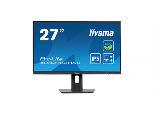 Das Bild zeigt einen Bildschirm. iiyama XUB2763HSU-B1 - Produktbild. 