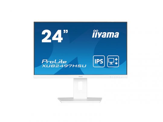 Das Bild zeigt einen Bildschirm. iiyama XUB2497HSU-W2 - Produktbild. 